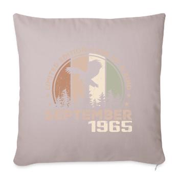 Incomparable depuis septembre 1965 59 Anniversaire - Housse de coussin décorative 45 x 45 cm - taupe clair - Devant