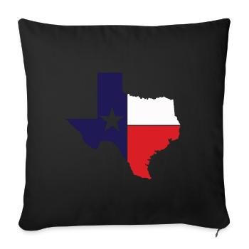 Texas, USA, America, United States - Sofa pillowcase 17,3'' x 17,3'' (45 x 45 cm) - black - Front