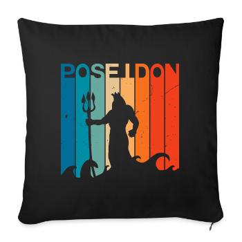 Poseidon Graphic - Sofa pillowcase 17,3'' x 17,3'' (45 x 45 cm) - black - Front
