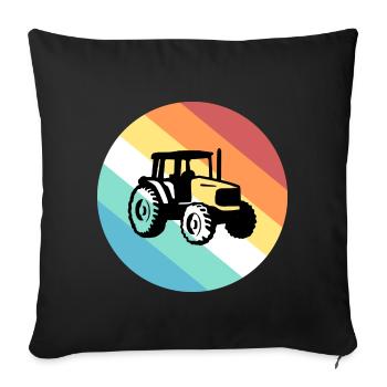 Tracteur - Housse de coussin décorative 45 x 45 cm - noir - Devant