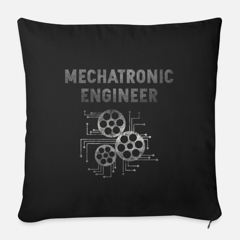 Mechatronik Ingenieur Geschenk - Sofakissenbezug 45 x 45 cm - Schwarz