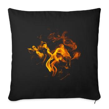Fire Flame Feuerflamme - Sofakissenbezug 45 x 45 cm - Schwarz - Vorne