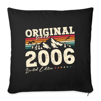 18ème Anniversaire Original 2006 Millésime 2006 - Housse de coussin décorative 45 x 45 cm - noir - Devant