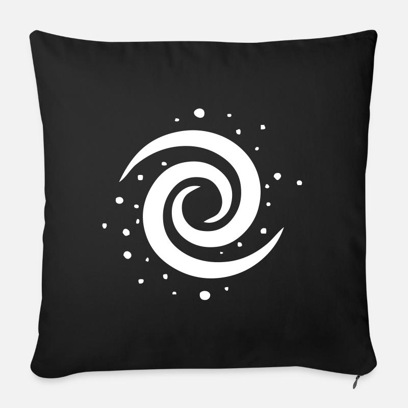space - Sofa pillowcase 17,3'' x 17,3'' (45 x 45 cm) - black