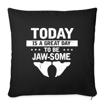 Fossil Archaeology Design Fossils Fossil Hunters - Sofa pillowcase 17,3'' x 17,3'' (45 x 45 cm) - black - Front