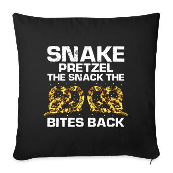 King python design for snake lovers - Sofa pillowcase 17,3'' x 17,3'' (45 x 45 cm) - black - Front