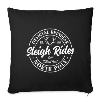 Reindeer Sleigh Rides - Sofa pillowcase 17,3'' x 17,3'' (45 x 45 cm) - black - Front