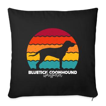 Bluetick Coonhound Dog - Sofa pillowcase 17,3'' x 17,3'' (45 x 45 cm) - black - Front