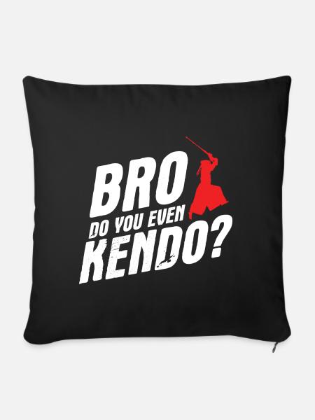 Japanischer Schwertkampf Kendo - Sofakissenbezug 45 x 45 cm - Schwarz