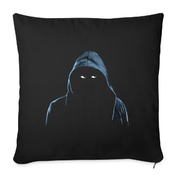 GUY IN A HOOD, MAN IN A HOODIE - THE ULTIMATE HOOD - Sofa pillowcase 17,3'' x 17,3'' (45 x 45 cm) - black - Front
