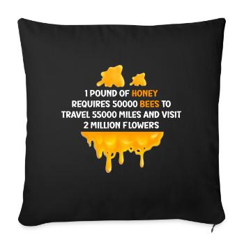 Beekeeping Beekeeping Course Beekeepers' Association Honey Bee Beekeepers - Sofa pillowcase 17,3'' x 17,3'' (45 x 45 cm) - black - Front