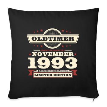 30th Birthday Vintage November Vintage 1993 - Sofa pillowcase 17,3'' x 17,3'' (45 x 45 cm) - black - Front