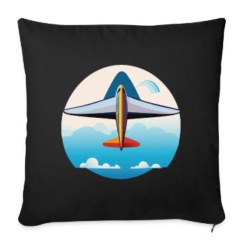 BlueBignose - Housse de coussin décorative 45 x 45 cm - noir - Devant