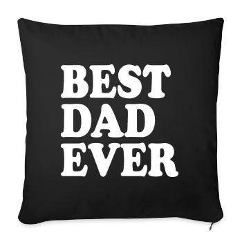 Best dad ever - Housse de coussin décorative 45 x 45 cm - noir - Devant