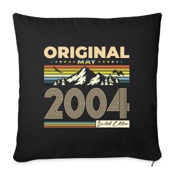 Original 2004 Jahrgang 2004 20. Geburtstag 2004 - Sofakissenbezug 45 x 45 cm - Schwarz - Vorne