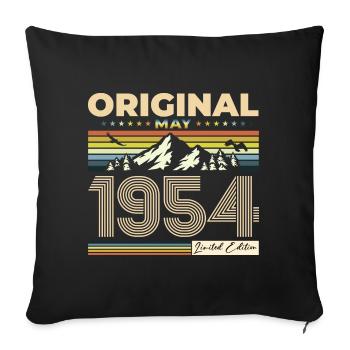 Legend May 1954 Born 1954 Birthday 1954 - Sofa pillowcase 17,3'' x 17,3'' (45 x 45 cm) - black - Front