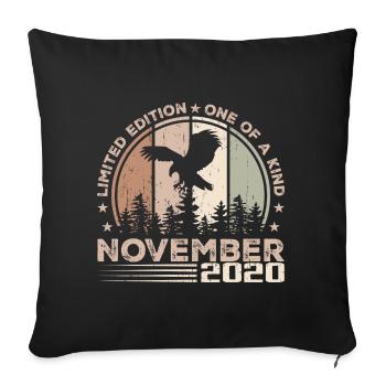 Incomparable depuis novembre 2020 4 Anniversaire - Housse de coussin décorative 45 x 45 cm - noir - Devant