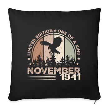 Incomparable depuis novembre 1941 83 Anniversaire - Housse de coussin décorative 45 x 45 cm - noir - Devant
