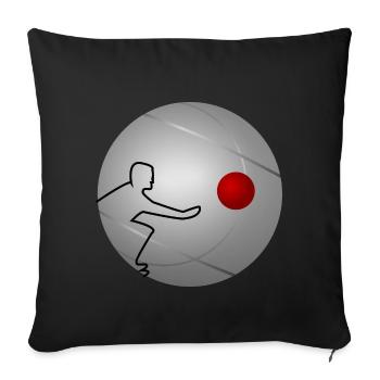 Bocce Boul - Housse de coussin décorative 45 x 45 cm - noir - Devant