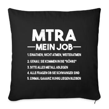 MTRA Medizinisch-Technischer Radiologie Mta - Sofakissenbezug 45 x 45 cm - Schwarz - Vorne