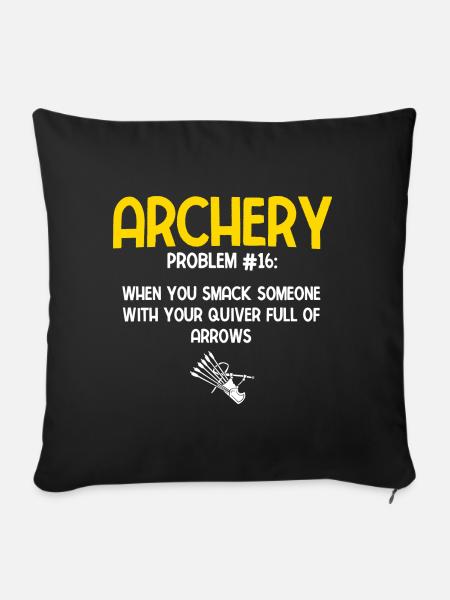 Bogenschießen Archery - Sofakissenbezug 45 x 45 cm - Schwarz