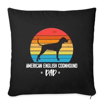 American English Coonhound - Sofa pillowcase 17,3'' x 17,3'' (45 x 45 cm) - black - Front