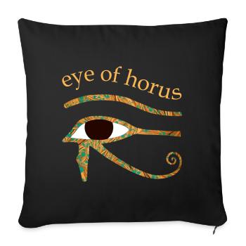 horusauge e 95 - Sofakissenbezug 45 x 45 cm - Schwarz - Vorne