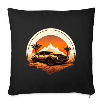 Cadeau de muscle car américain - Housse de coussin décorative 45 x 45 cm - noir - Devant