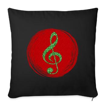 Merry Christmas Festive Melody - Sofa pillowcase 17,3'' x 17,3'' (45 x 45 cm) - black - Front