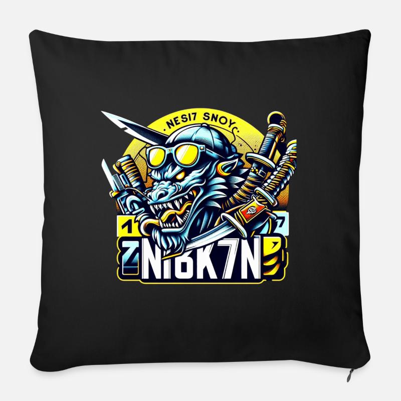 BEAST - Sofakissenbezug 45 x 45 cm - Schwarz