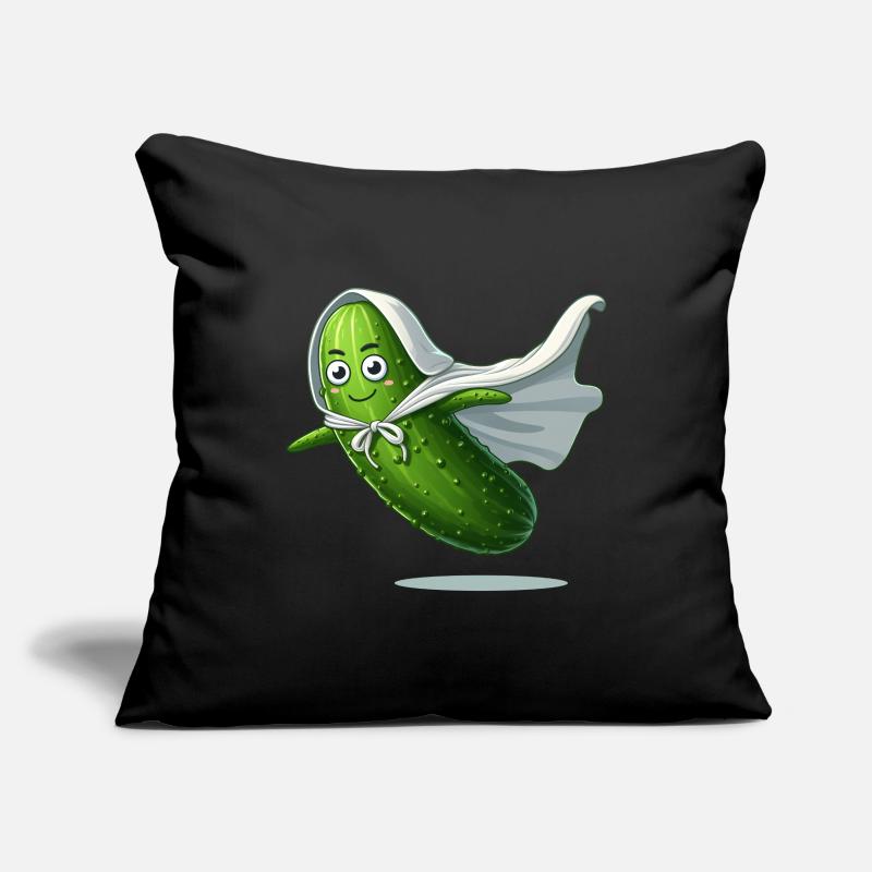 Concombre volant Housse de coussin décorative 45 x 45 cm