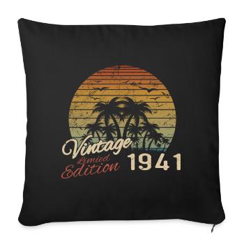 Vintage 1941 Birthday Gift 1941 Retro 1941 - Sofa pillowcase 17,3'' x 17,3'' (45 x 45 cm) - black - Front