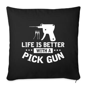 Lockpicking Expert Déverrouillage Service Lock Papa - Housse de coussin décorative 45 x 45 cm - noir - Devant