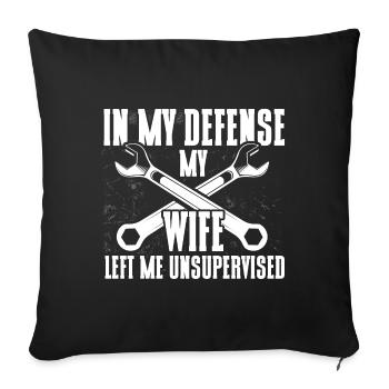 Funny Car Repair Shop Car Mechanic Car Lovers - Sofa pillowcase 17,3'' x 17,3'' (45 x 45 cm) - black - Front