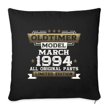 30th Birthday Classic Car March Vintage 1994 - Sofa pillowcase 17,3'' x 17,3'' (45 x 45 cm) - black - Front