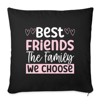Best Friends Forever Bff Beast Friendship - Sofa pillowcase 17,3'' x 17,3'' (45 x 45 cm) - black - Front