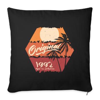 Original 1992 Retro 1992 Birthday Gift - Sofa pillowcase 17,3'' x 17,3'' (45 x 45 cm) - black - Front