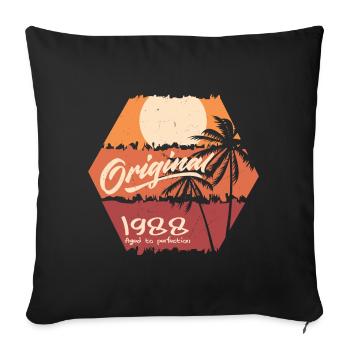 Original 1988 Retro 1988 Birthday Gift - Sofa pillowcase 17,3'' x 17,3'' (45 x 45 cm) - black - Front