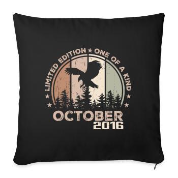 Incomparable depuis octobre 2016 8 Anniversaire - Housse de coussin décorative 45 x 45 cm - noir - Devant