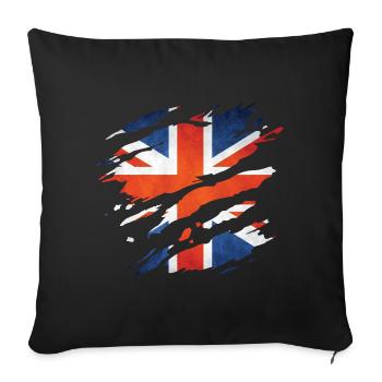 Great Britain 1 01 - Sofa pillowcase 17,3'' x 17,3'' (45 x 45 cm) - black - Front