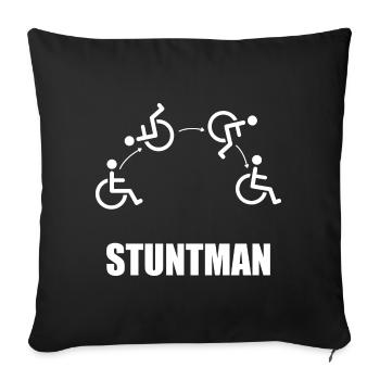 Disability wheelchair handicap black humor - Sofa pillowcase 17,3'' x 17,3'' (45 x 45 cm) - black - Front
