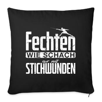 Fechten Fechten - Sofakissenbezug 45 x 45 cm - Schwarz - Vorne