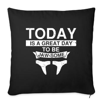 Fossil Archaeology Design Fossils Fossil Hunters - Sofa pillowcase 17,3'' x 17,3'' (45 x 45 cm) - black - Front