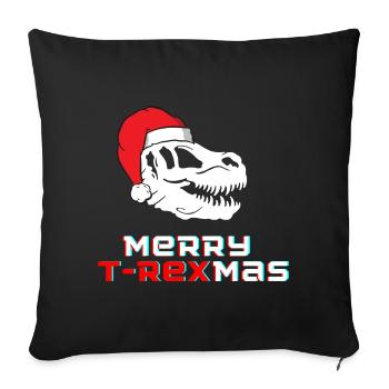 Joyeux T-Rexmas - Housse de coussin décorative 45 x 45 cm - noir - Devant