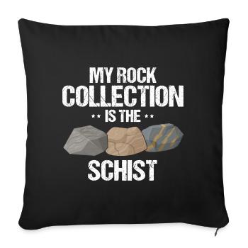 Collectionneur de pierres précieuses et recherche sur les pierres précieuses - Housse de coussin décorative 45 x 45 cm - noir - Devant