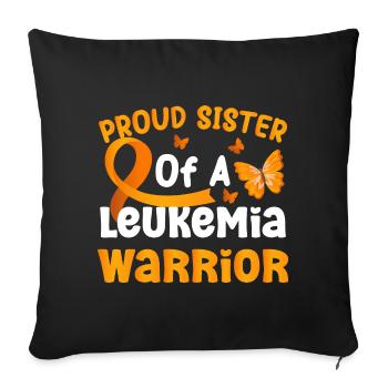 Leukemia Awareness Month Leukemia Survivor - Sofa pillowcase 17,3'' x 17,3'' (45 x 45 cm) - black - Front