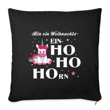 Unicorn Christmas Unicorn Christmas Gift - Sofa pillowcase 17,3'' x 17,3'' (45 x 45 cm) - black - Front