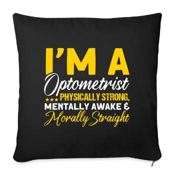 Ophthalmologist Optometry Optician Optician Optician Optician - Sofa pillowcase 17,3'' x 17,3'' (45 x 45 cm) - black - Front