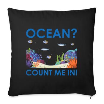 Ocean Zooologist Marine Biologist Marine Marine Biology - Sofa pillowcase 17,3'' x 17,3'' (45 x 45 cm) - black - Front