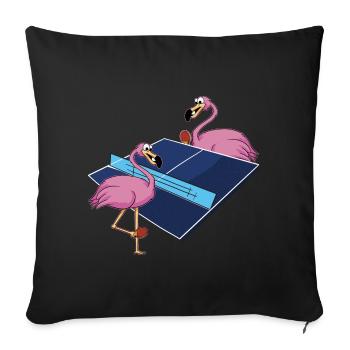 Table Tennis Outfit Women's Cat - Sofa pillowcase 17,3'' x 17,3'' (45 x 45 cm) - black - Front